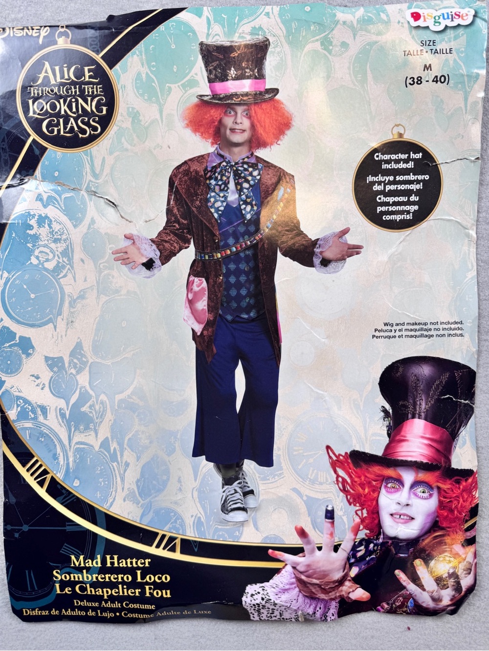 Wonderland Mad Hatter Johnny Depp Costume Halloween Jacket Full Outfit Wig Brows